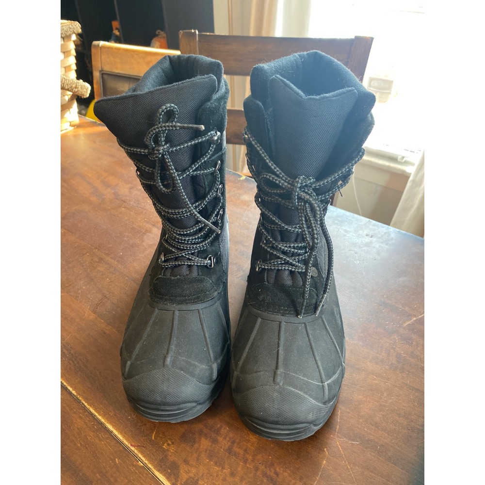 Weatherproof Badger Mens Black Insulated Winter Snow Boots 10M 625-1489 200g